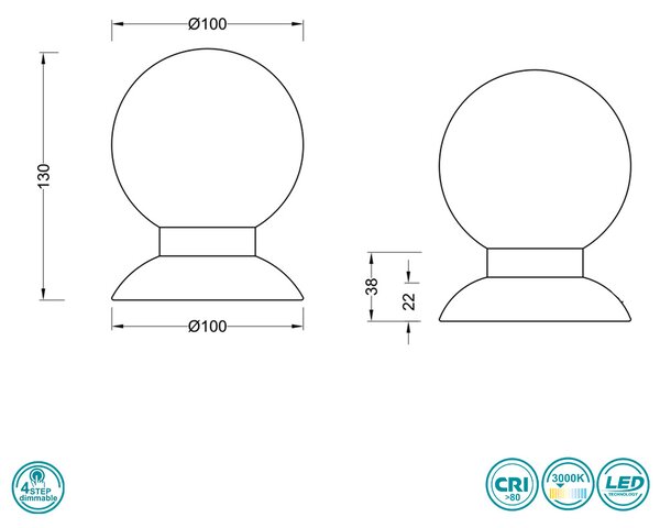 Πορτατίφ RL Lighting Princess R52551907 Νίκελ Ματ