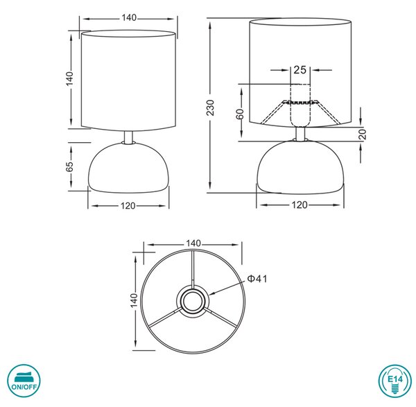 Λάμπα Επιτραπέζια RL Lighting Luci R50351025 Καπουτσίνο