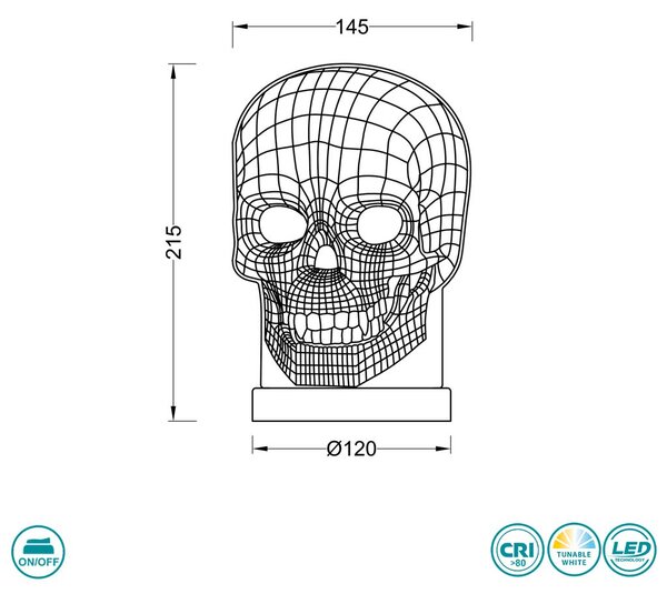 Πορτατίφ RL Lighting Skull R52461106