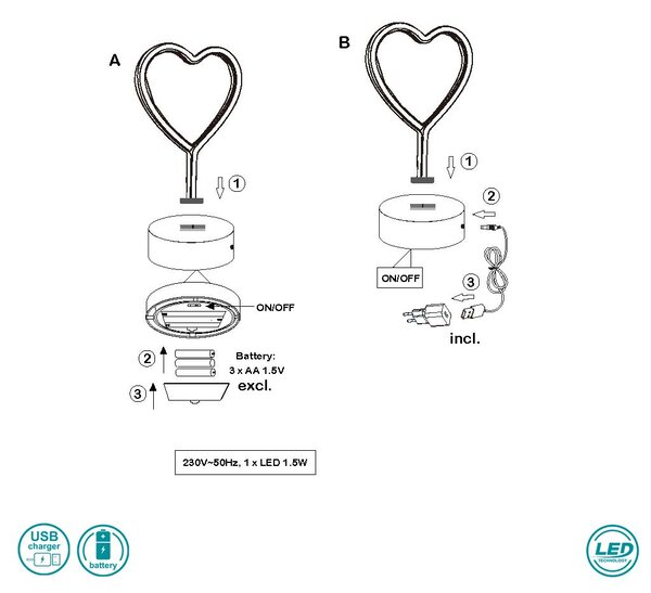 Πορτατίφ RL Lighting Heart R55210101