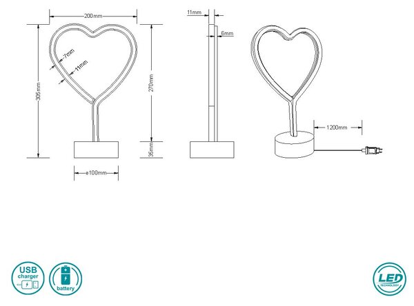 Πορτατίφ RL Lighting Heart R55210101
