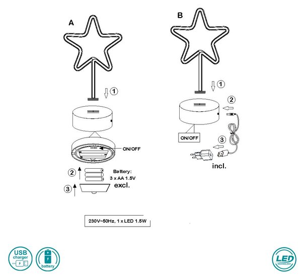 Πορτατίφ RL Lighting Star R55230101