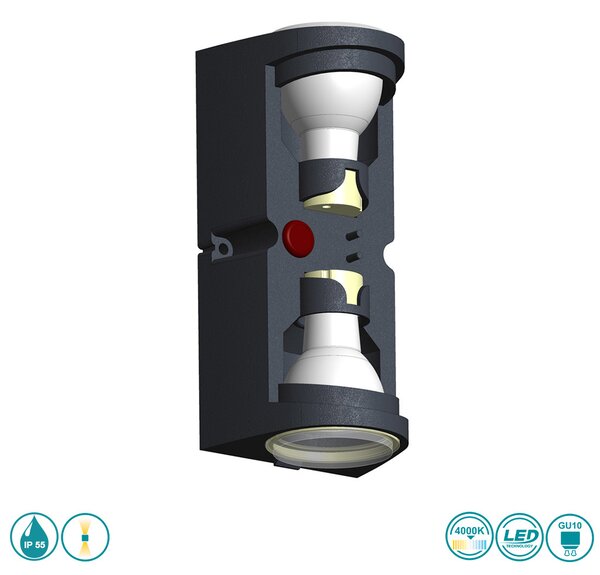 Απλίκα Up-Down Εξωτερικού Χώρου Fumagalli Marta 90 2L 2A4.000.WXU2L Λευκή