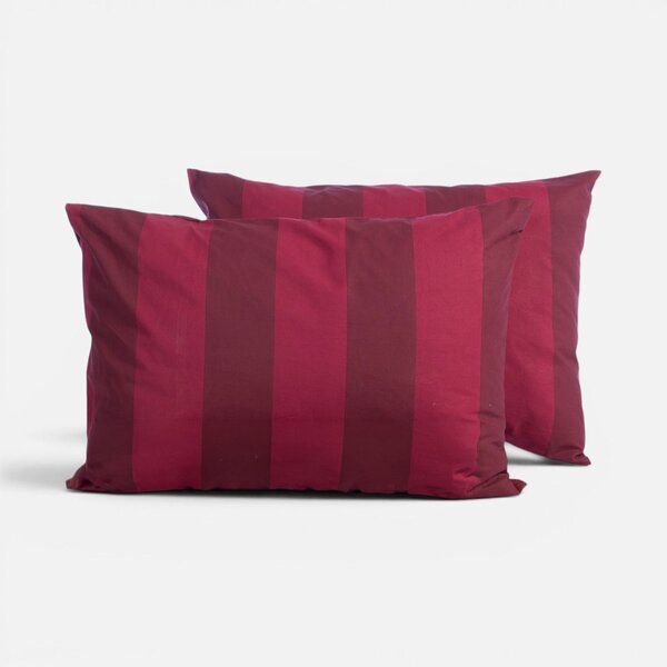 Μαξιλαροθήκη (52x72) Nef-Nef Homeware Casual Vertia Bordo