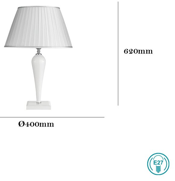 Λάμπα Επιτραπέζια Ondaluce Lg.Ravel/B.Co TC.3120D40