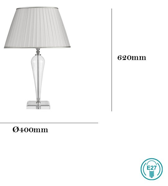 Λάμπα Επιτραπέζια Ondaluce Lg.Ravel/Cr TC.3120D40