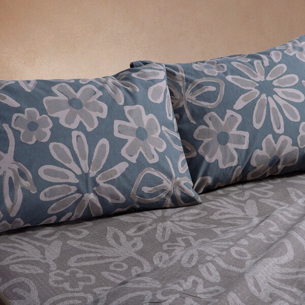 Παπλωματοθήκη Μονή (Σετ 170x240) 2 Όψεων Nef-Nef Homeware Harmony Grey
