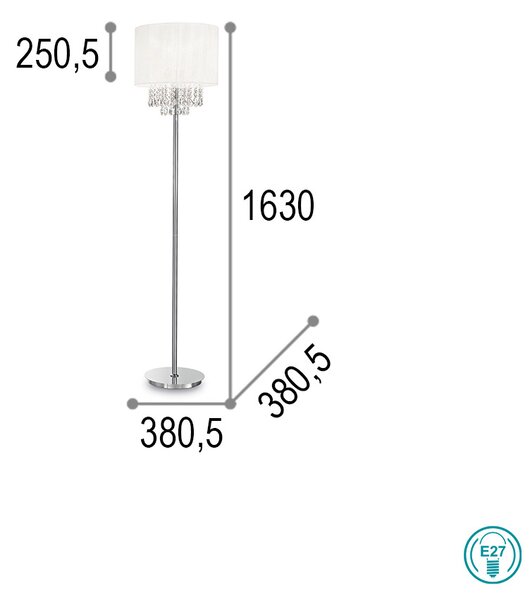 Φωτιστικό Δαπέδου Ideal Lux Opera PT1 068275 Λευκό
