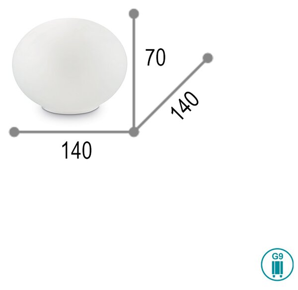 Πορτατίφ Ideal Lux Smarties Bianco 032078