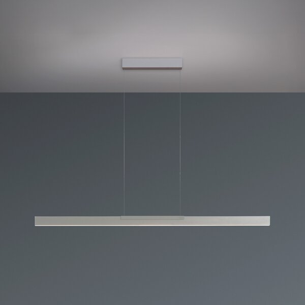 BOPP Bopp LED κρεμαστή λάμπα Nano 2.0, μήκος 140 cm, χρώμα αλουμινίου, ρυθμιζόμενος, Μεταλλικό, Σαλόνι / τραπεζαρία, Αλουμίνιο, σύγχρονο