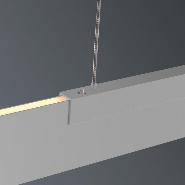BOPP Bopp LED κρεμαστή λάμπα Nano 2.0, μήκος 140 cm, χρώμα αλουμινίου, ρυθμιζόμενος, Μεταλλικό, Σαλόνι / τραπεζαρία, Αλουμίνιο, σύγχρονο