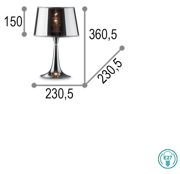 Πορτατίφ Ideal Lux London Cromo 032368