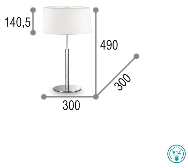 Επιτραπέζιο Φωτιστικό Ideal Lux Hilton 075532