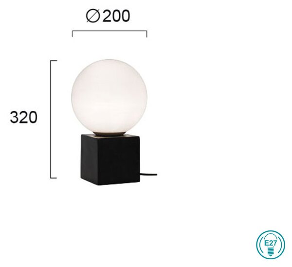 Φωτιστικό Επιτραπέζιο Viokef Lin 4217400 Μαύρο