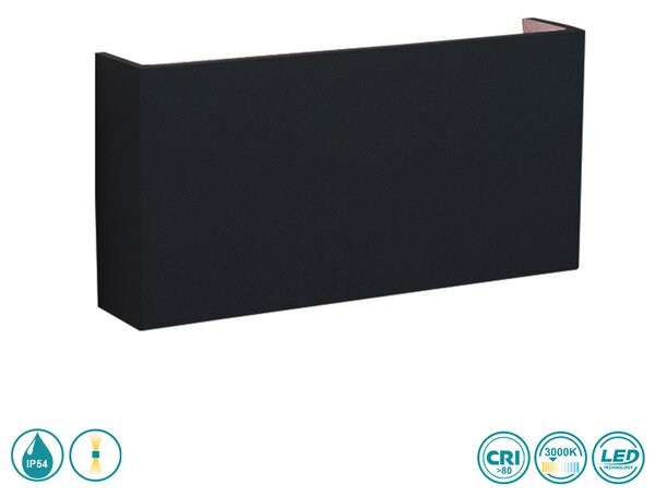 Απλίκα Εξωτερικού Χώρου Viokef Quadro 4226200 Μαύρη