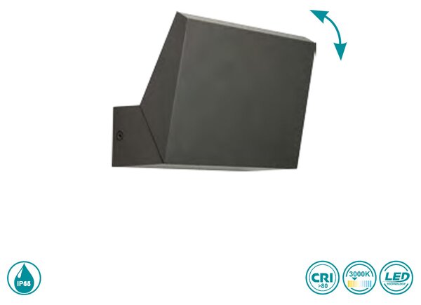 Απλίκα Εξωτερικού Χώρου Viokef Casteo 4242800 Ανθρακί