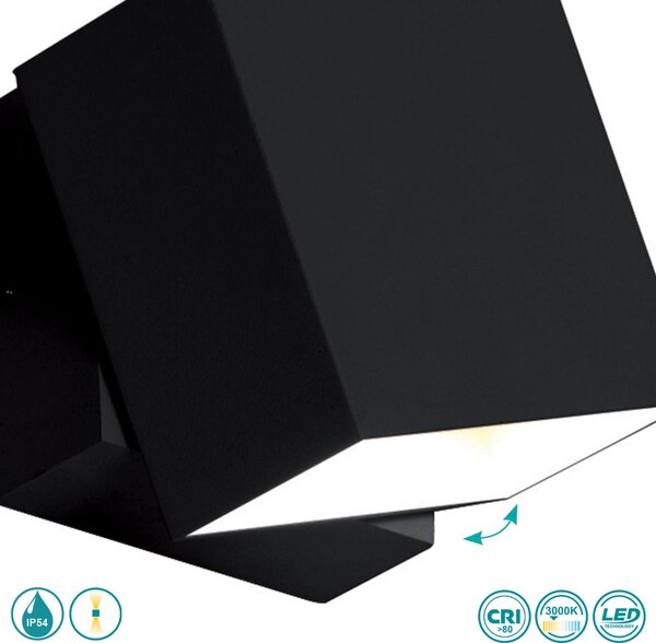 Απλίκα Εξωτερικού Χώρου Viokef Quadro 4226300 Μαύρη