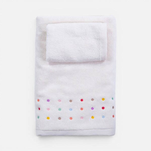 Παιδικές Πετσέτες (Σετ 2τμχ) Nef-Nef Homeware Baby Dots Ecru/Pink 420gsm