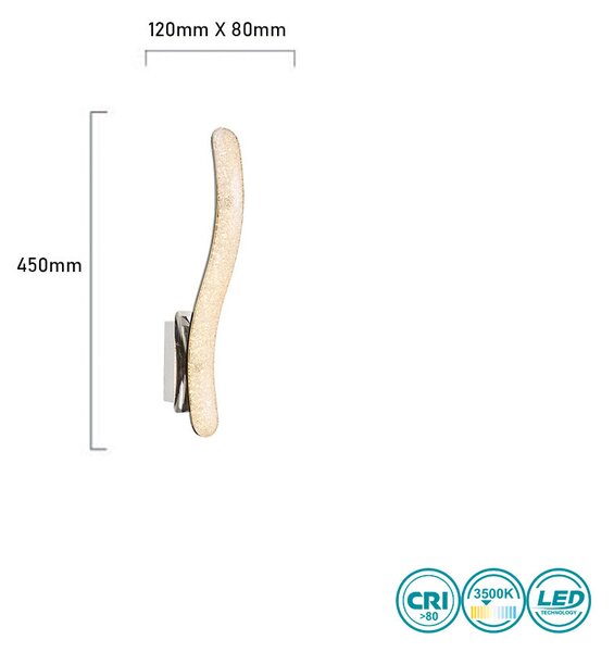 Απλίκα Globo Lighting Nabro 67833-12W Χρώμιο