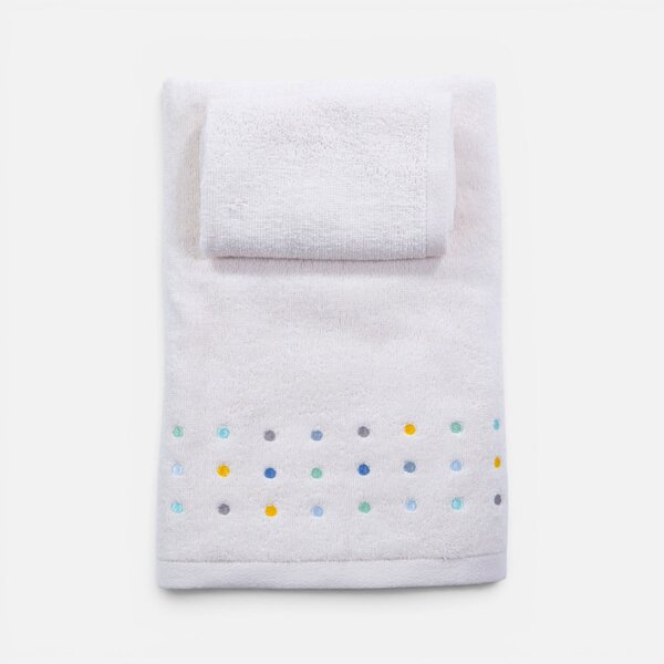 Παιδικές Πετσέτες (Σετ 2τμχ) Nef-Nef Homeware Baby Dots Ecru/Blue 420gsm