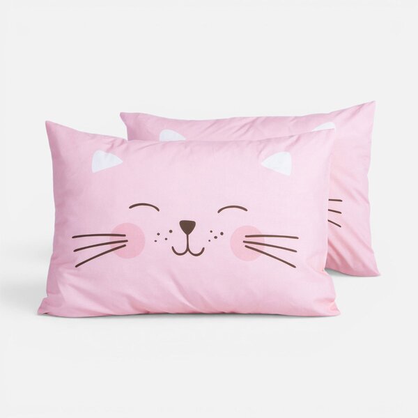 Παιδική Μαξιλαροθήκη (52x72) Nef-Nef Homeware Junior Happy Cat