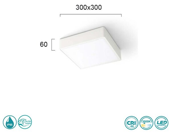 Φωτιστικό Οροφής Εξωτερικού Χώρου Viokef Donousa 4209301 Λευκό