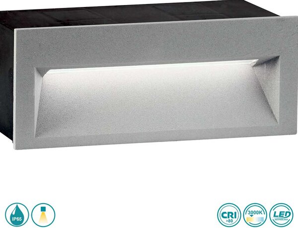 Απλίκα Χωνευτή Εξωτερικού Χώρου Viokef Theta 4198900 Γκρι