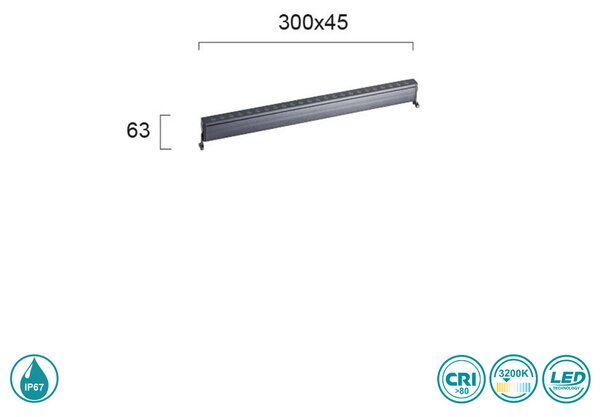 Wall Washer Εξωτερικού Χώρου Viokef Marvel 4187400