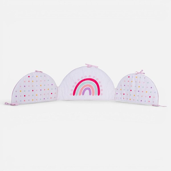 Πάντα Κούνιας (187x40) Nef-Nef Homeware Baby Dots Ecru/Pink