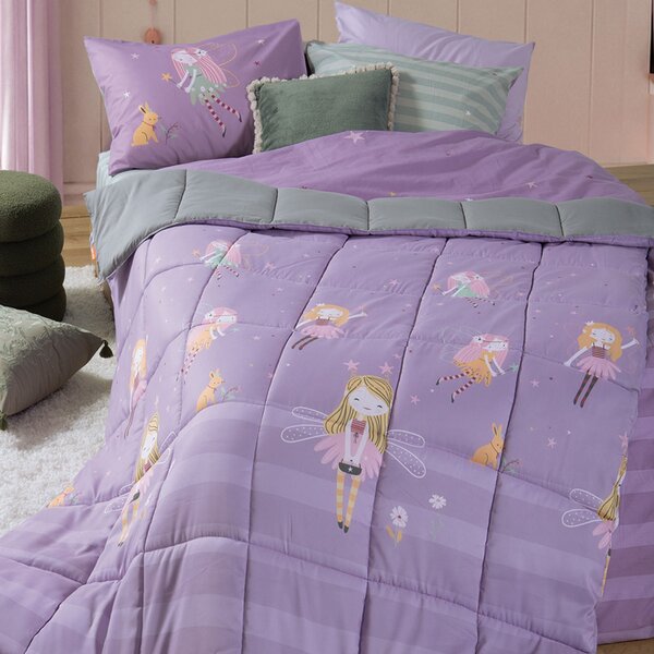 Πάπλωμα Μονό (160x220) 2 Όψεων Nef-Nef Homeware Junior Fairy Tale
