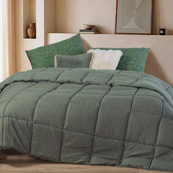Πάπλωμα Μονό (160x220) 2 Όψεων Nef-Nef Homeware Chroma Forest Green