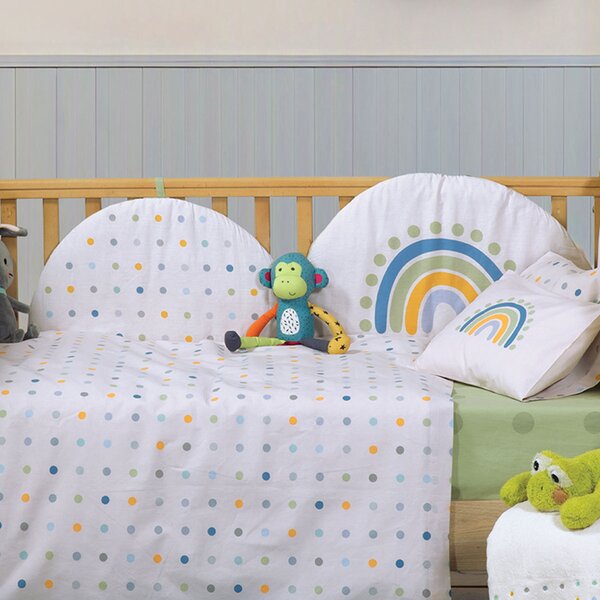 Πάντα Κούνιας (187x40) Nef-Nef Homeware Baby Dots Ecru/Green