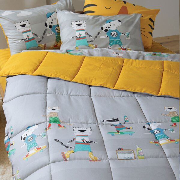 Πάπλωμα Μονό (160x220) 2 Όψεων Nef-Nef Homeware Junior Cool Skating