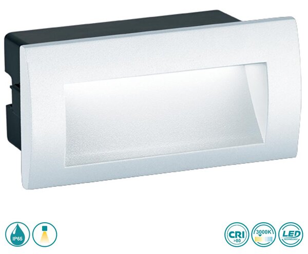 Απλίκα Χωνευτή Εξωτερικού Χώρου Viokef Riva 4124901 Λευκό