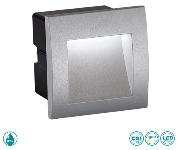 Απλίκα Χωνευτή Εξωτερικού Χώρου Viokef Riva 4124800 Γκρι
