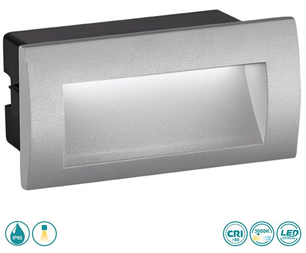 Απλίκα Χωνευτή Εξωτερικού Χώρου Viokef Riva 4124900 Γκρι