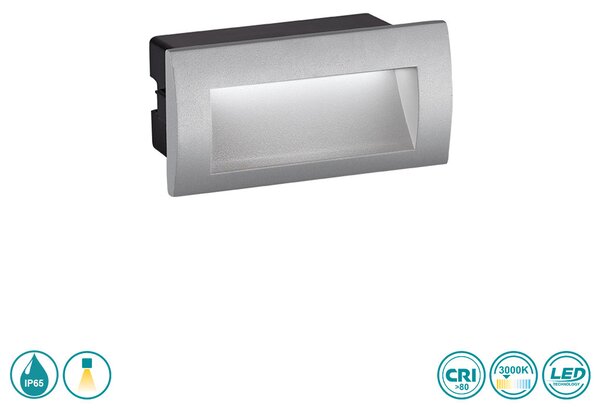 Απλίκα Χωνευτή Εξωτερικού Χώρου Viokef Riva 4124900 Γκρι