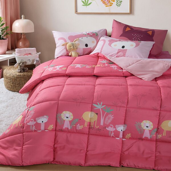 Πάπλωμα Μονό (160x220) 2 Όψεων Nef-Nef Homeware Junior Wild & Sweet