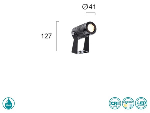 Προβολέας Εξωτερικού Χώρου Viokef Atlas 4187502 Λευκό (με Driver)