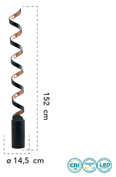 Φωτιστικό Δαπέδου Fan Europe Helix-PT10 NER 8031440362702