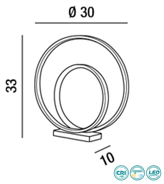 Λάμπα Επιτραπέζια Perenz Ritmo 6621ELC Καφέ