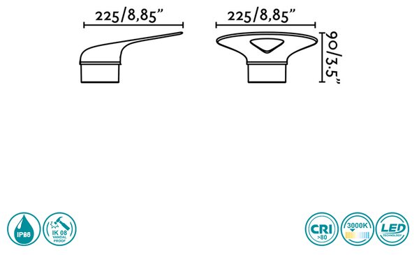 Απλίκα Εξωτερικού Χώρου Faro Lotus 71222 Λευκή