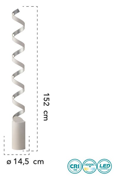 Φωτιστικό Δαπέδου Fan Europe Helix-PT10 BCO 8031414868728