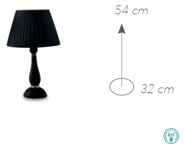 Λάμπα Επιτραπέζια Fan Europe Alfiere-L1 NERO 8031414863839 Μαύρη