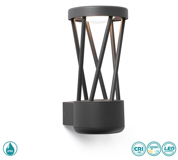 Απλίκα Εξωτερικού Χώρου Faro Twist 71285 Ανθρακί