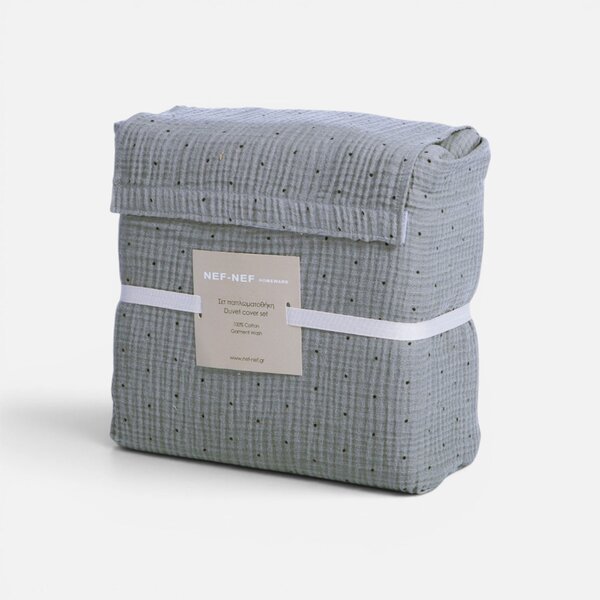 Παπλωματοθήκη Μονή (Σετ 160x230) Nef-Nef Homeware Dots L.Grey
