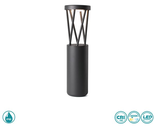 Κολωνάκι Εξωτερικού Χώρου Faro Twist 71287 Ανθρακί