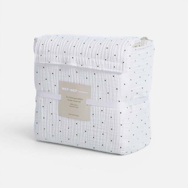 Παπλωματοθήκη Μονή (Σετ 160x230) Nef-Nef Homeware Dots Ecru