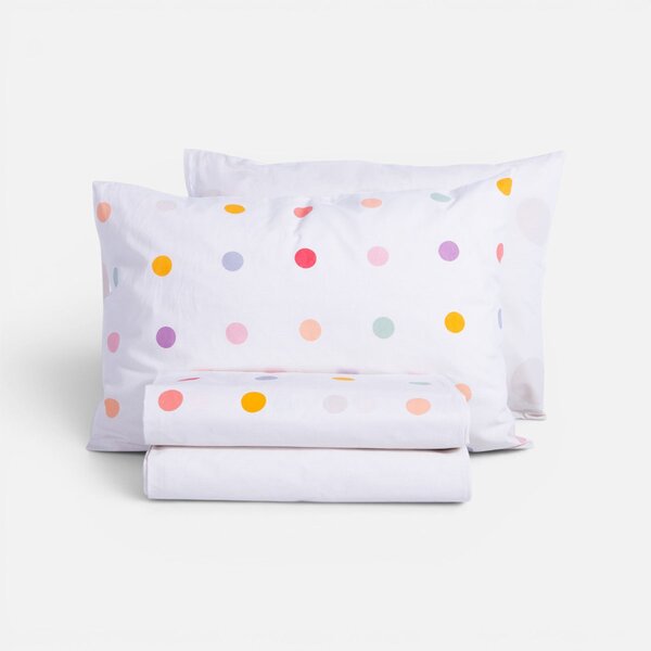 Παπλωματοθήκη Μονή (Σετ 160x240) 2 Όψεων Nef-Nef Homeware Junior Dots Ecru