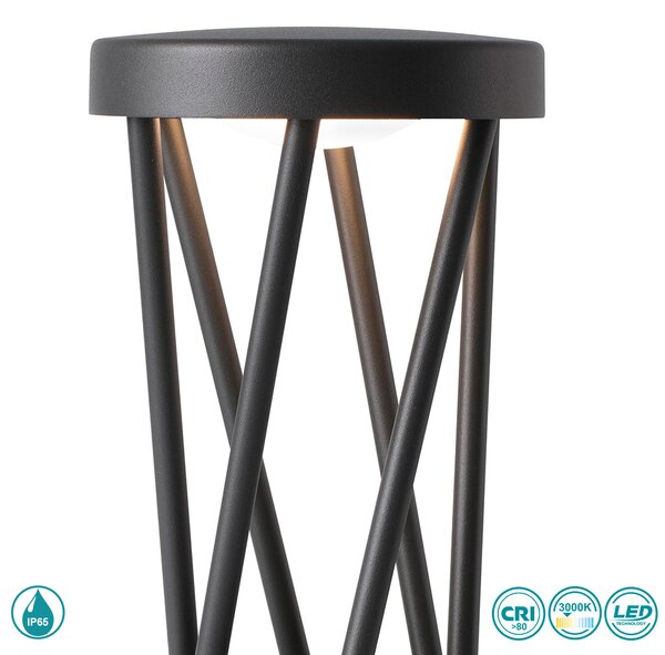 Κολωνάκι Εξωτερικού Χώρου Faro Twist 71286 Ανθρακί